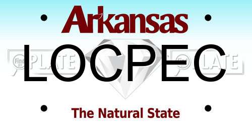 LOCPEC Arkansas License Plate
