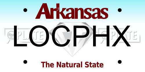 LOCPHX Arkansas License Plate
