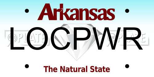 LOCPWR Arkansas License Plate