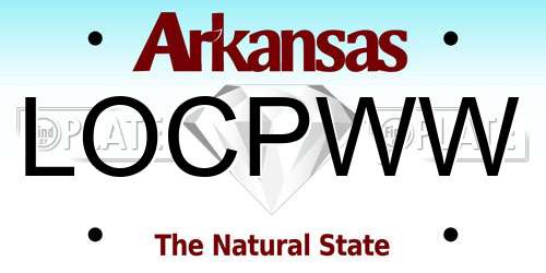 LOCPWW Arkansas License Plate