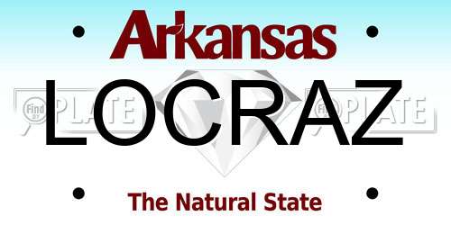 LOCRAZ Arkansas License Plate