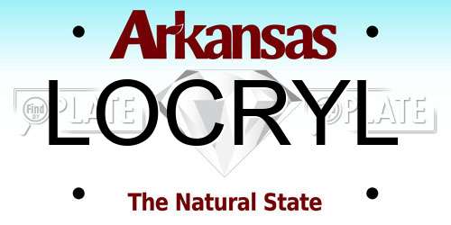 LOCRYL Arkansas License Plate