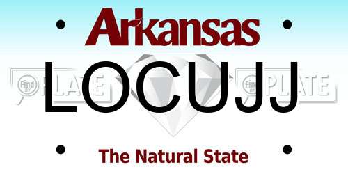 LOCUJJ Arkansas License Plate