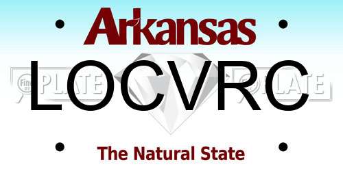 LOCVRC Arkansas License Plate