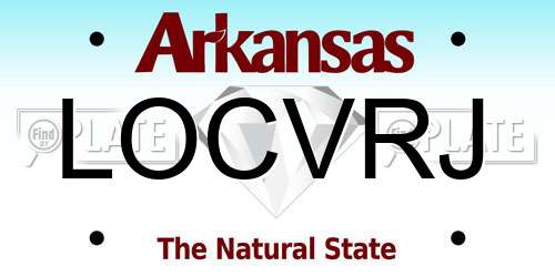 LOCVRJ Arkansas License Plate