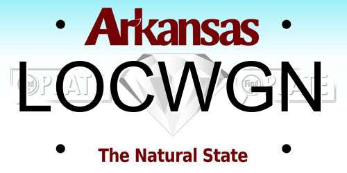 LOCWGN Arkansas License Plate