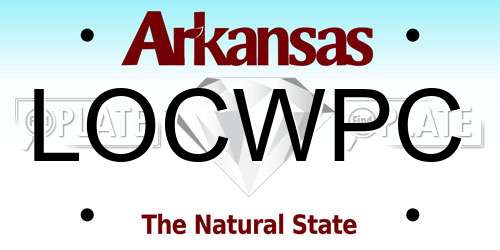 LOCWPC Arkansas License Plate