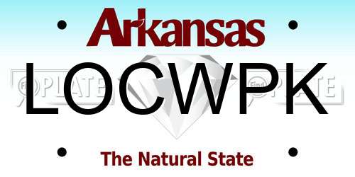 LOCWPK Arkansas License Plate