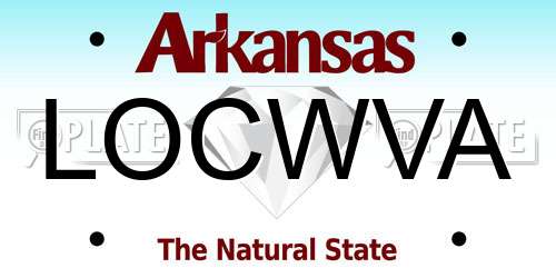 LOCWVA Arkansas License Plate