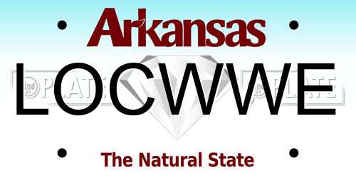 LOCWWE Arkansas License Plate