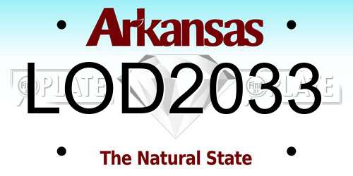 LOD2033 Arkansas License Plate