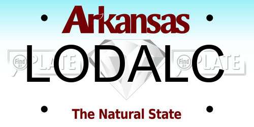 LODALC Arkansas License Plate