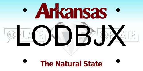LODBJX Arkansas License Plate