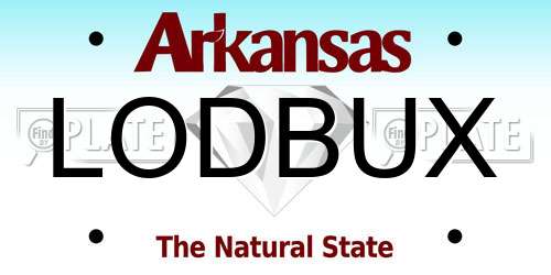 LODBUX Arkansas License Plate