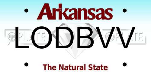 LODBVV Arkansas License Plate