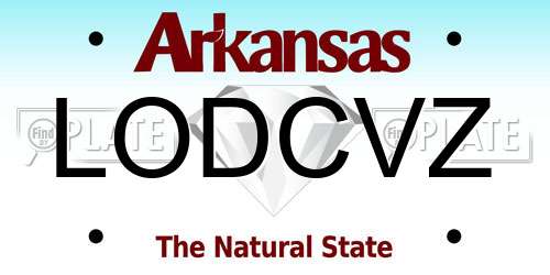 LODCVZ Arkansas License Plate