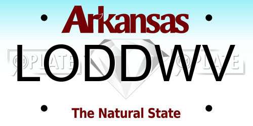 LODDWV Arkansas License Plate