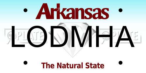 LODMHA Arkansas License Plate