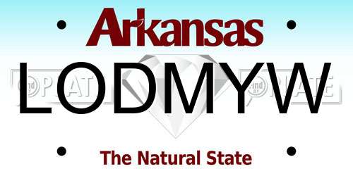 LODMYW Arkansas License Plate