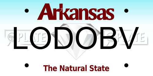 LODOBV Arkansas License Plate