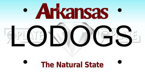 LODOGS Arkansas License Plate