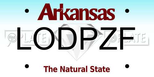 LODPZF Arkansas License Plate