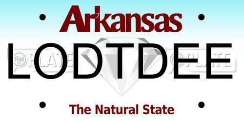 LODTDEE Arkansas License Plate