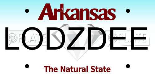 LODZDEE Arkansas License Plate