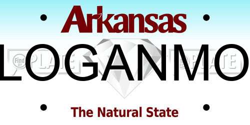 LOGANMO Arkansas License Plate