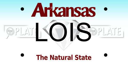 LOIS Arkansas License Plate