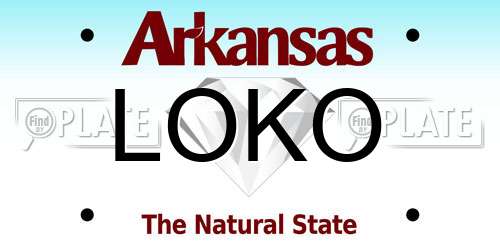 LOKO Arkansas License Plate