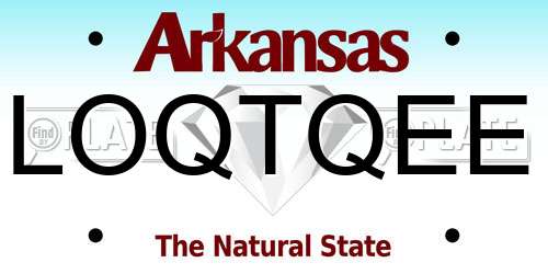 LOQTQEE Arkansas License Plate