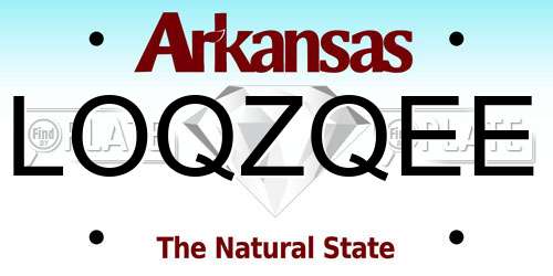 LOQZQEE Arkansas License Plate