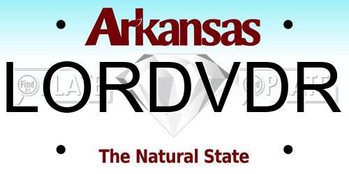 LORDVDR Arkansas License Plate