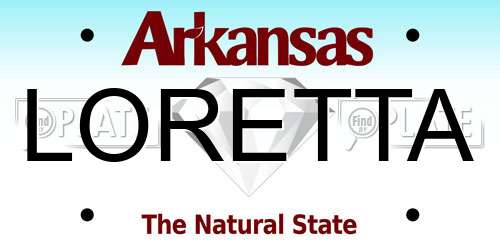 LORETTA Arkansas License Plate