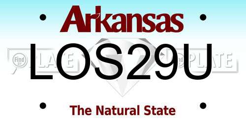LOS29U Arkansas License Plate