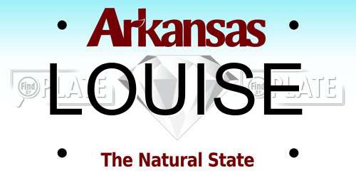 LOUISE Arkansas License Plate