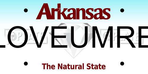 LOVEUMRE Arkansas License Plate