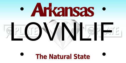 LOVNLIF Arkansas License Plate