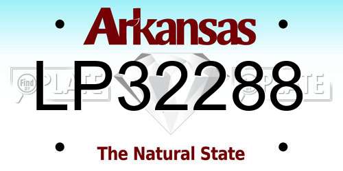 LP32288 Arkansas License Plate