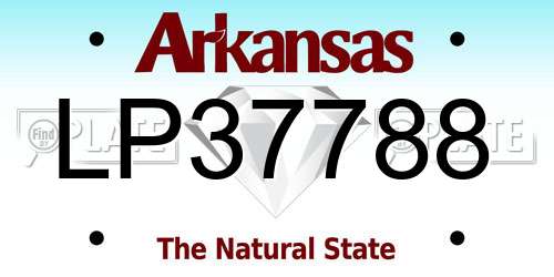 LP37788 Arkansas License Plate