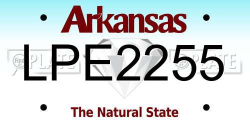 LPE2255 Arkansas License Plate