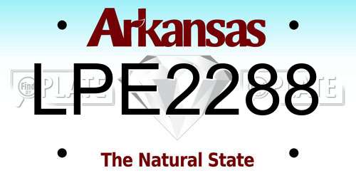 LPE2288 Arkansas License Plate