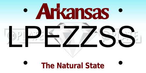 LPEZZSS Arkansas License Plate