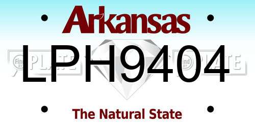 LPH9404 Arkansas License Plate