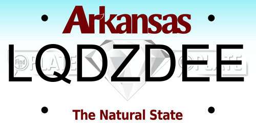 LQDZDEE Arkansas License Plate