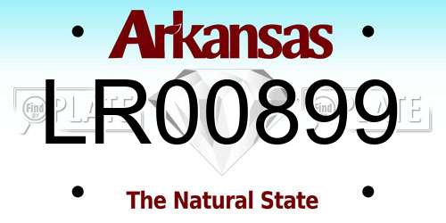 LR00899 Arkansas License Plate