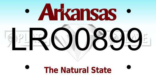 LRO0899 Arkansas License Plate