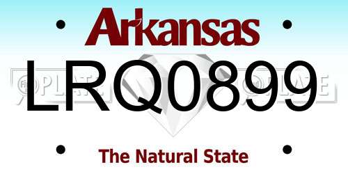 LRQ0899 Arkansas License Plate