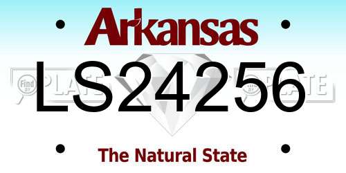 LS24256 Arkansas License Plate